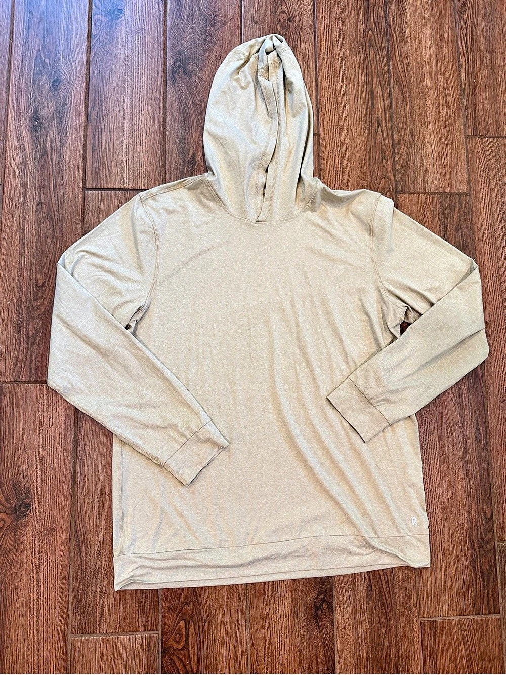 Right of Way Men's Beige Hoodie Size Large Like New